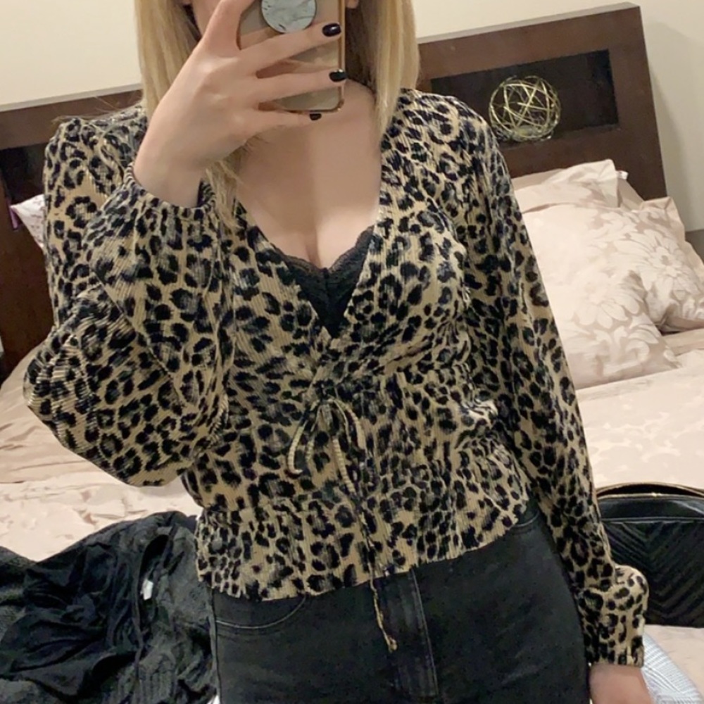 Zara Leopard Print Blouse